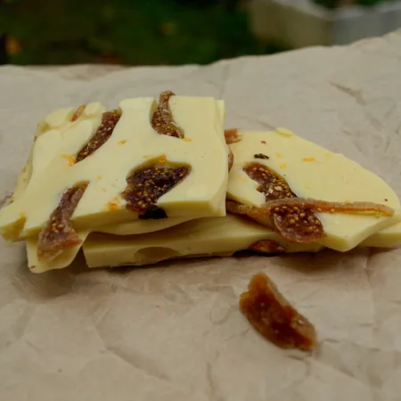 Lomljena čokolada – smokva i naranča, 100g