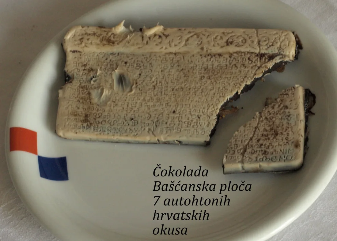 Čokolada Bašćanska ploča s glagoljicom